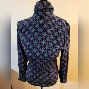 Pullover Psychedelic Purple, Black and Green Vintage Top